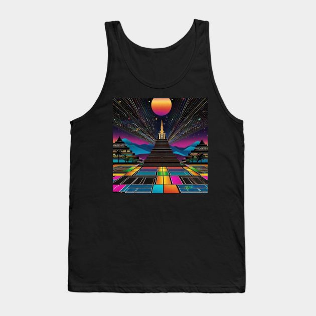 Psychedelic Apocalypse Eclipse Dreams 180 Tank Top by Benito Del Ray